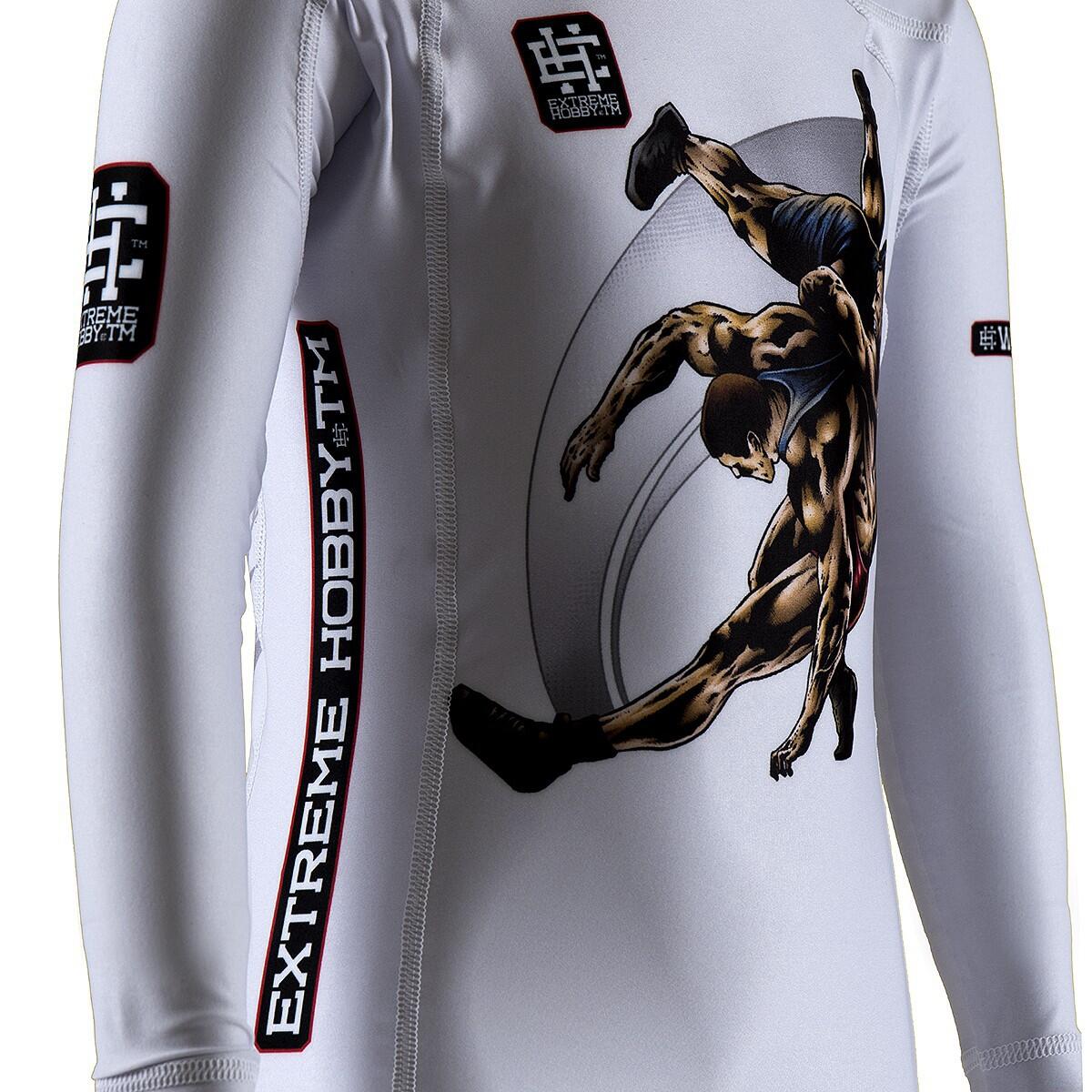 Rashguard a maniche lunghe per bambini MMA EXTREME HOBBY WRESTLING 4/6