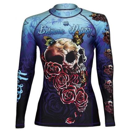 Longsleeve Rashguard für Damen MMA EXTREME HOBBY SKULL 2