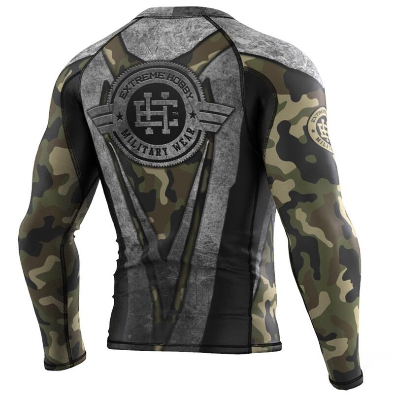 Koszulka sportowa męska Rashguard do MMA EXTREME HOBBY MILITARY