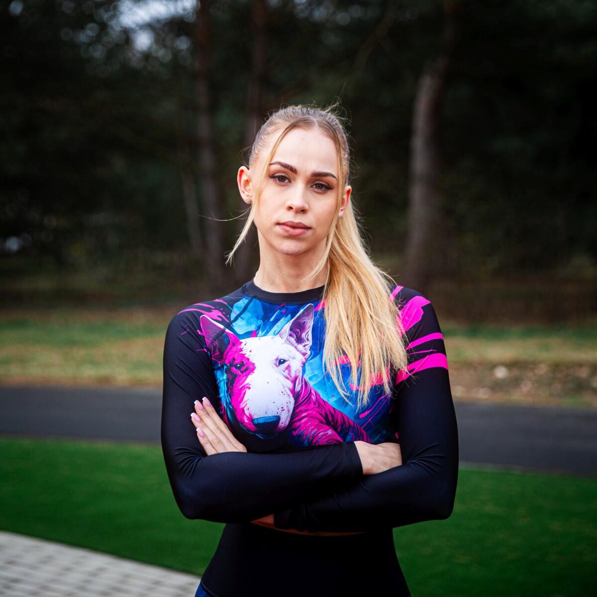 Rashguard feminino crop top manga comprida EXTREME HOBBY VIVID BULL TERRIER 4/7