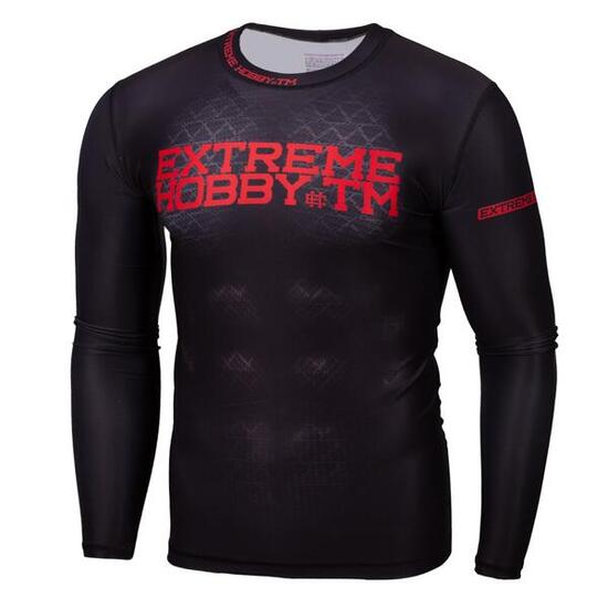 Rashguard Langarm für Herren MMA EXTREME HOBBY BLACK ARMOUR