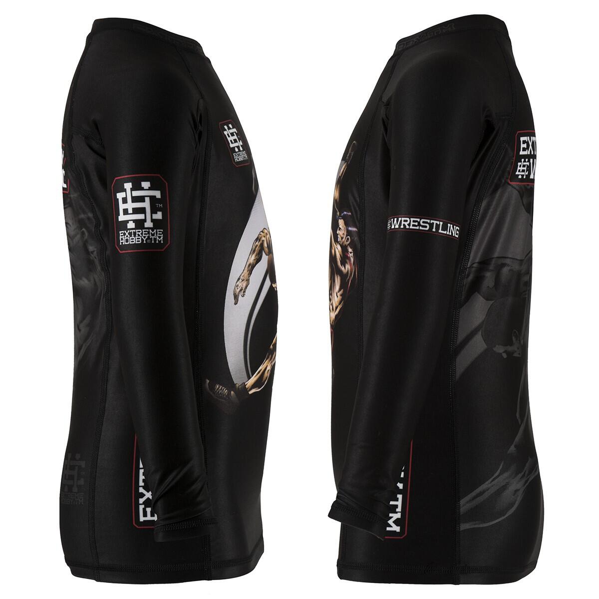 Rashguard a maniche lunghe per bambini MMA EXTREME HOBBY WRESTLING 3/7