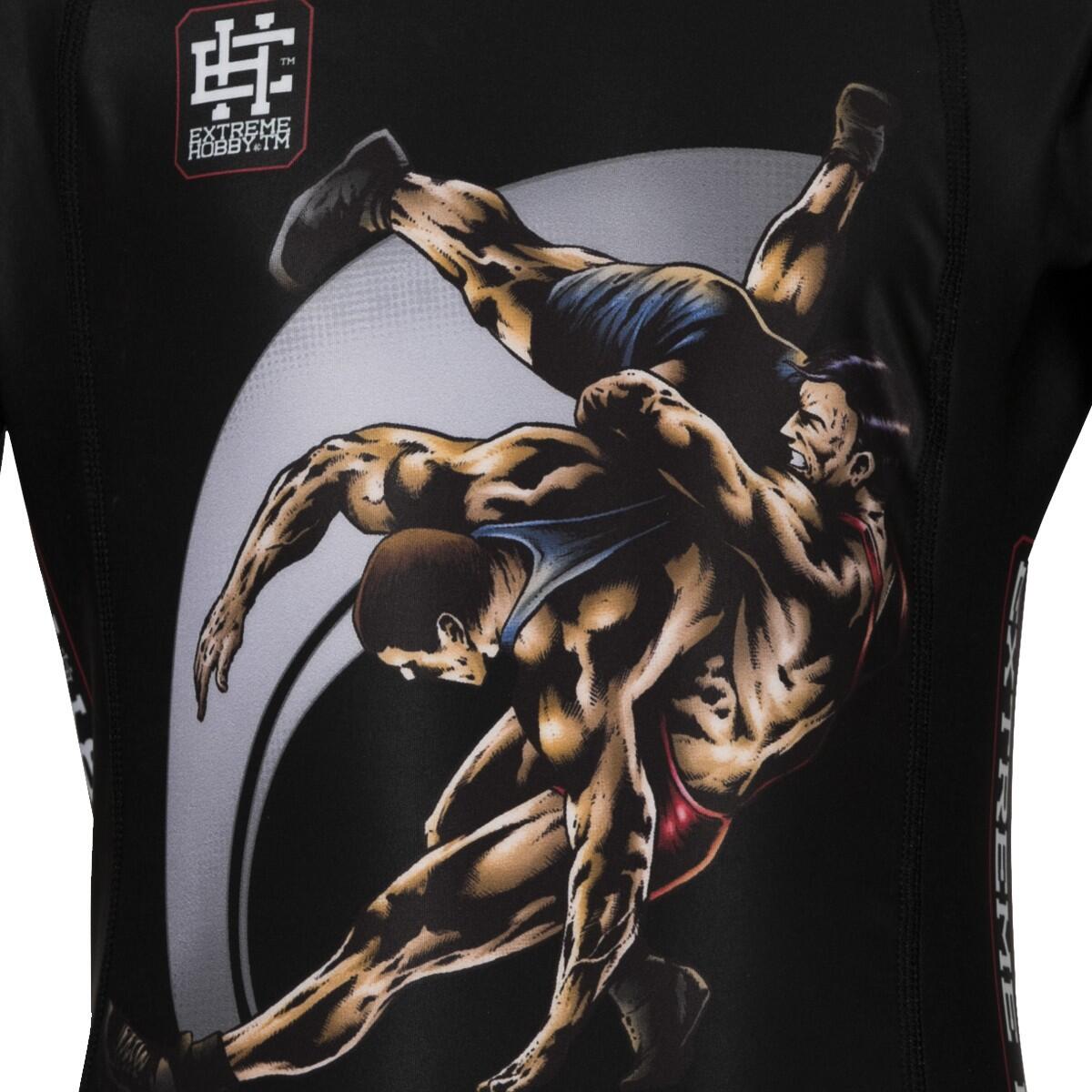 Rashguard a maniche lunghe per bambini MMA EXTREME HOBBY WRESTLING 4/7
