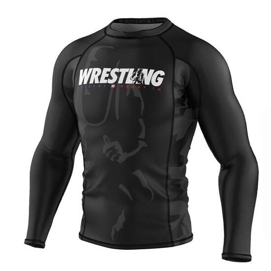 Rashguard à manches longues pour hommes MMA EXTREME HOBBY BOLD WRESTLING
