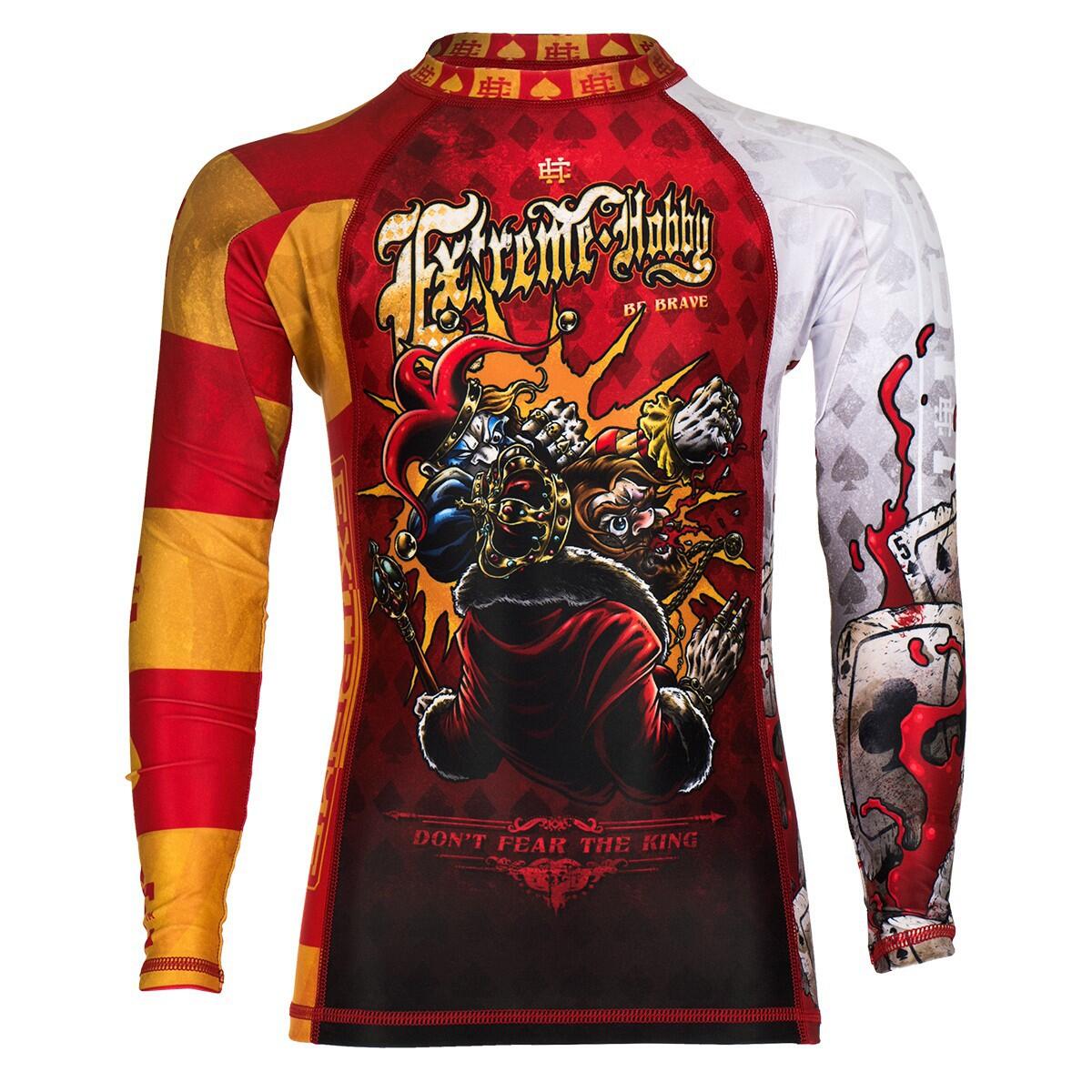 Rashguard de manga comprida para crianças mma extreme hobby killer cards
