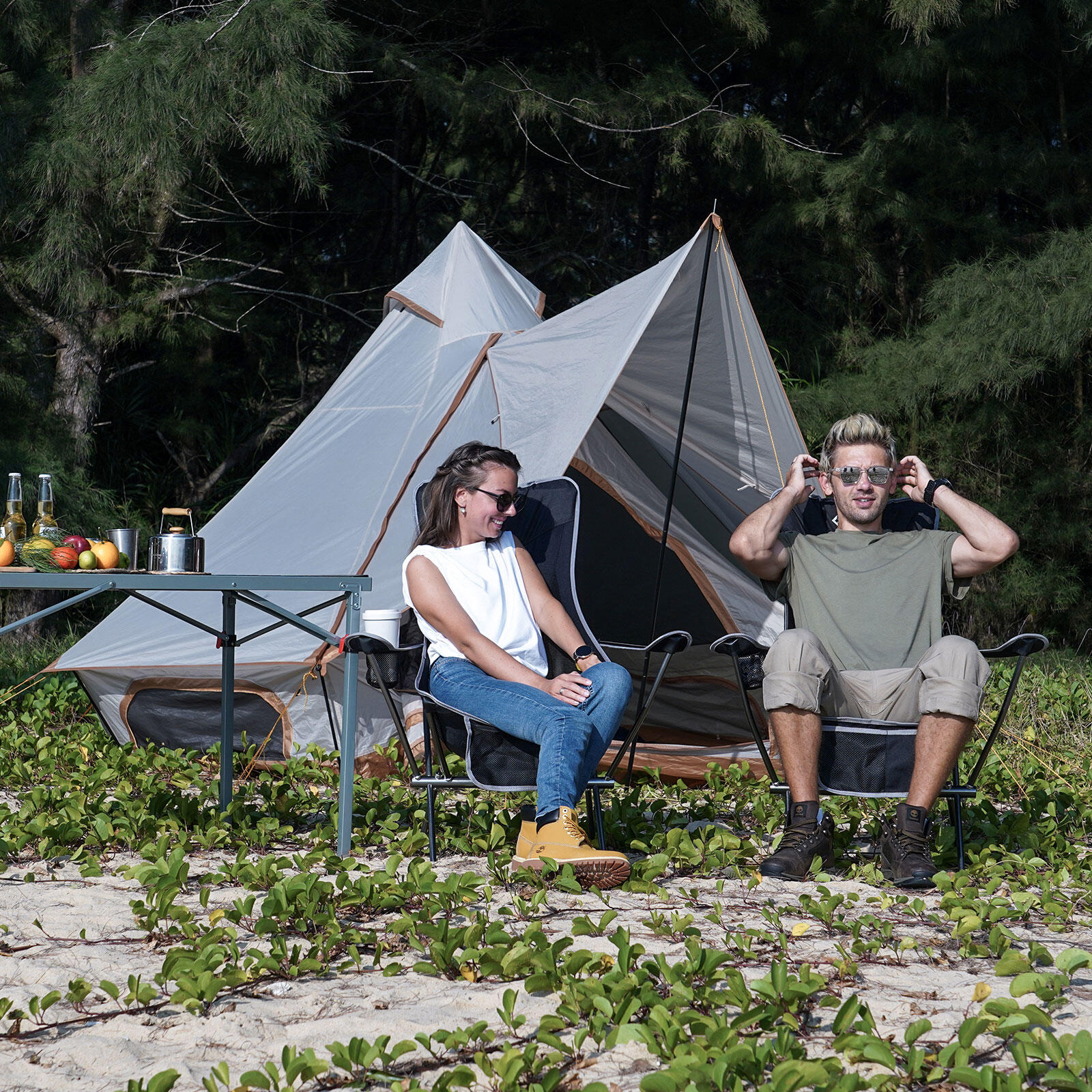 Sedia da Campeggio Cataby Deluxe pieghevole spiaggia Alluminio 120 kg 5/7
