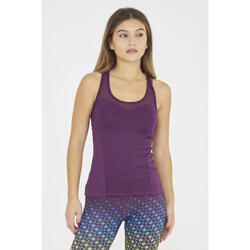 camiseta sin mangas fitness de mujer zerl morado