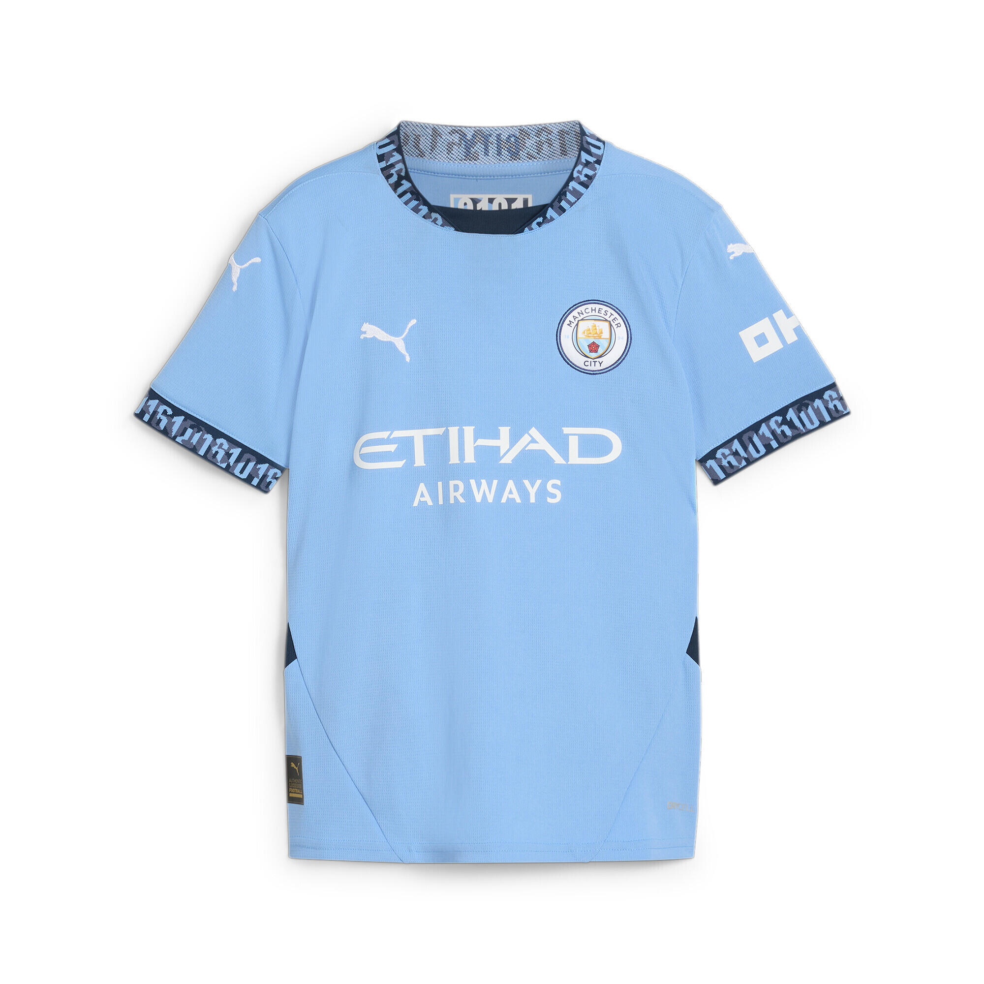 Maglia gara Home Manchester City 24/25 per ragazzi PUMA Team Light Blue Marine 5/7