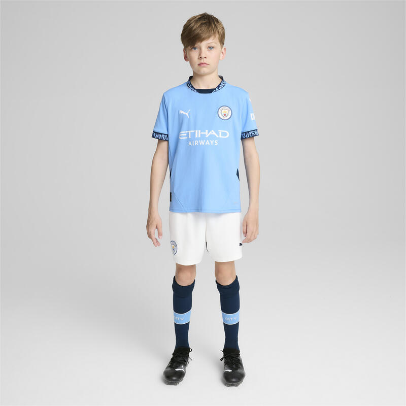 Młodzieżowa koszulka domowa Manchester City 24/25 PUMA Team Light Blue Marine
