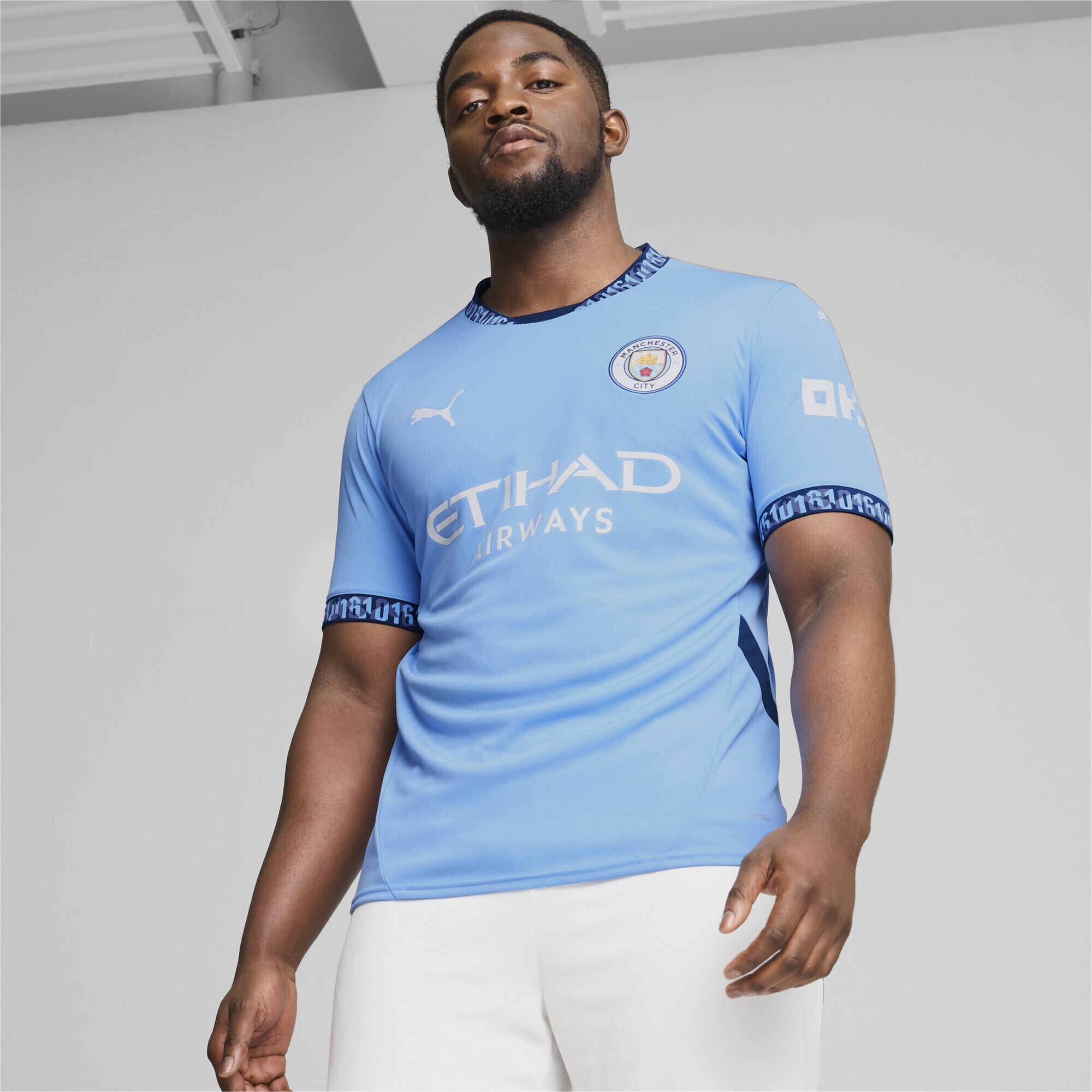 Maglia gara Home Manchester City 24/25 da uomo PUMA Team Light Blue Marine 6/7