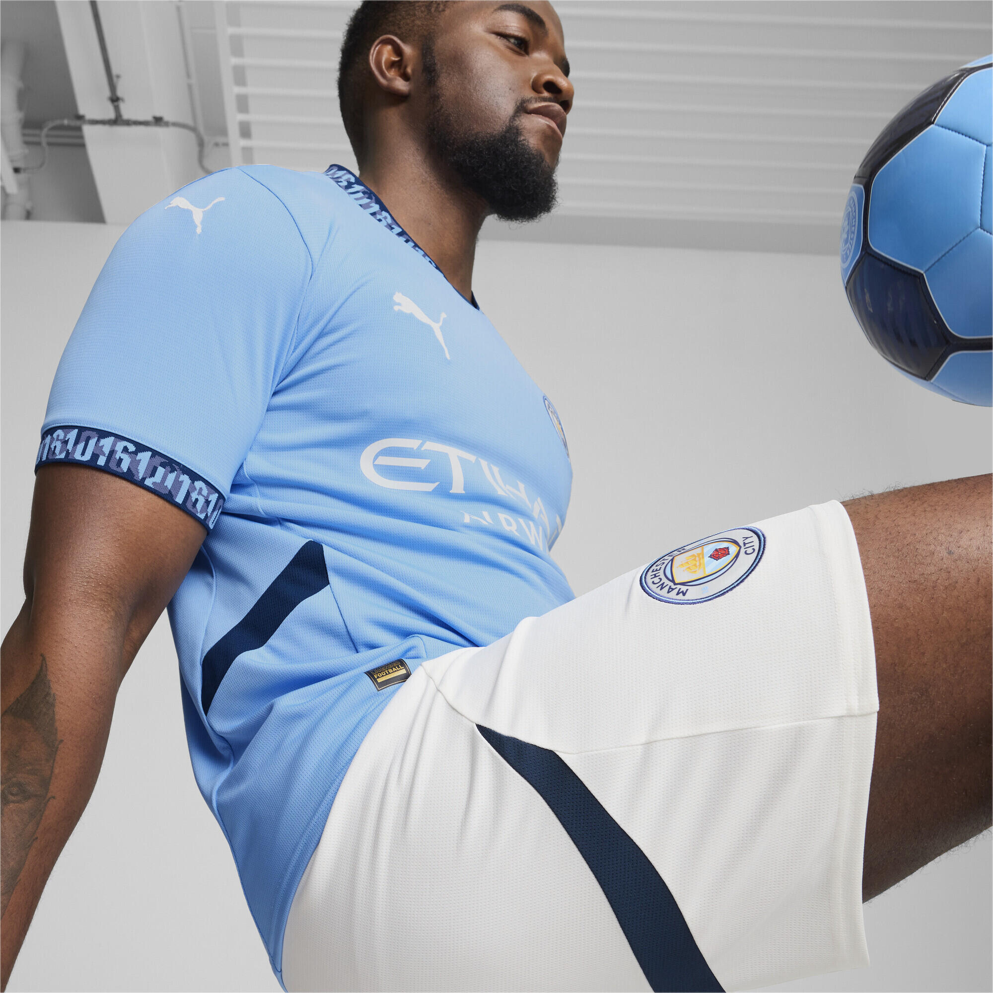 Maillot Home 24/25 Manchester City Homme PUMA Team Light Blue Marine 3/7