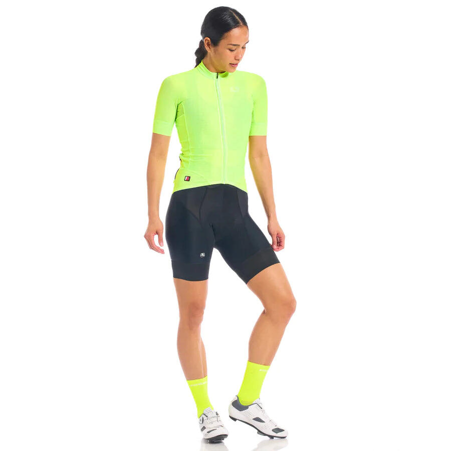Giordana Women's FR-C Pro S/S Neon Jersey - Neon Yellow 3/4