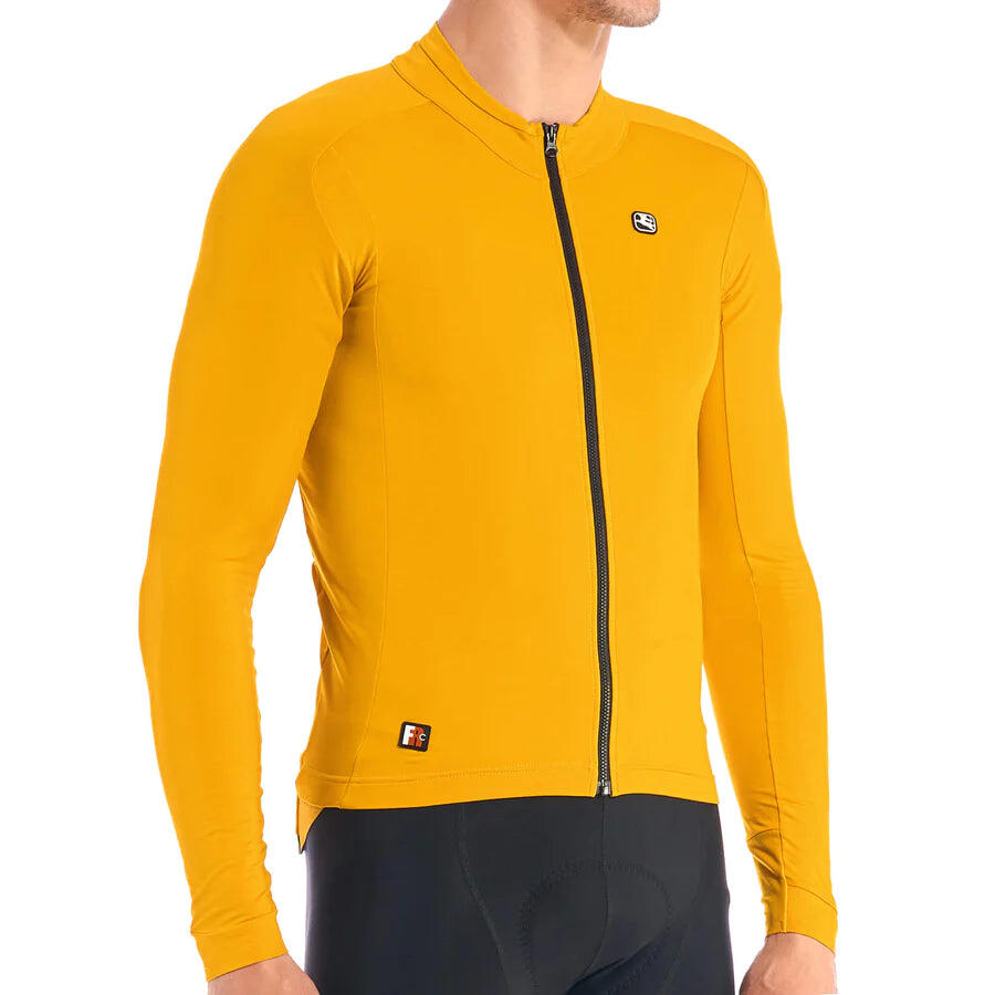 Giordana Men's FR-C Pro Thermal L/S Jersey - Mustard 3/4
