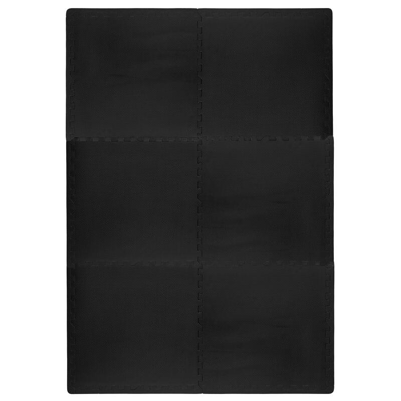 Fitness Puzzle Mat - Tapis de sol - 6 pièces - 180 x 120 cm - Noir