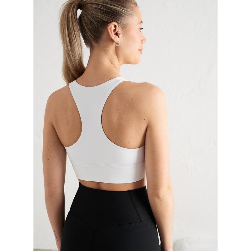 Soutien-gorge de sport Edge Core Racerback Yoga Femme Blanc aim'n