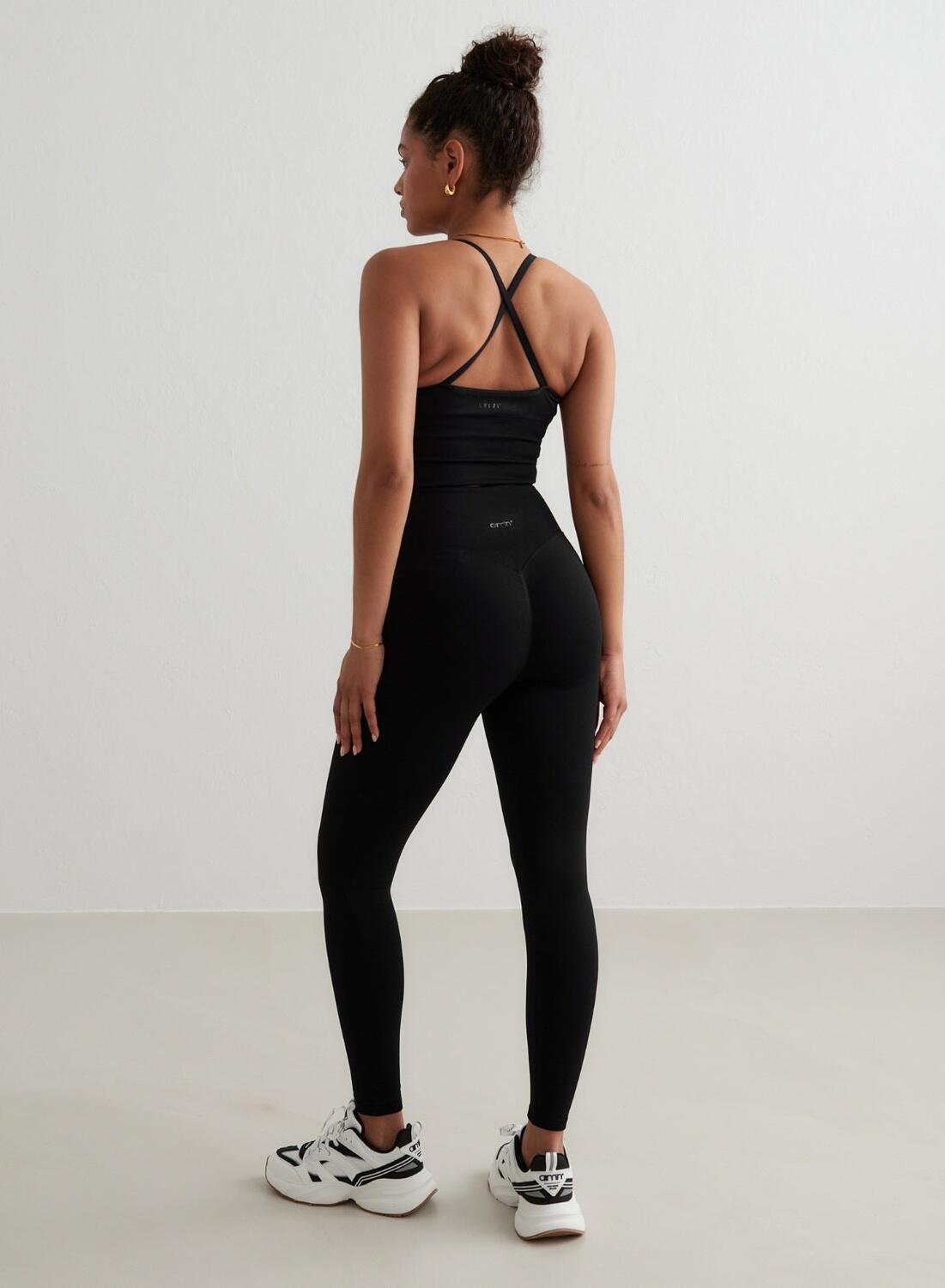 Femme Soutien-gorge de sport Sans Couture Dos Croisé Bralette Noir 5/6