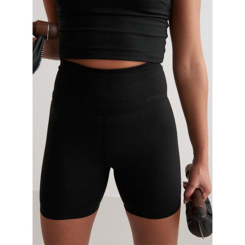 Black Sense Midi Biker Shorts