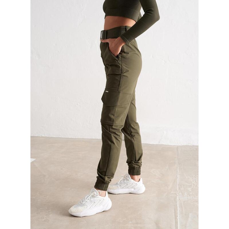 Dames Cargobroek Waterafstotend Khaki