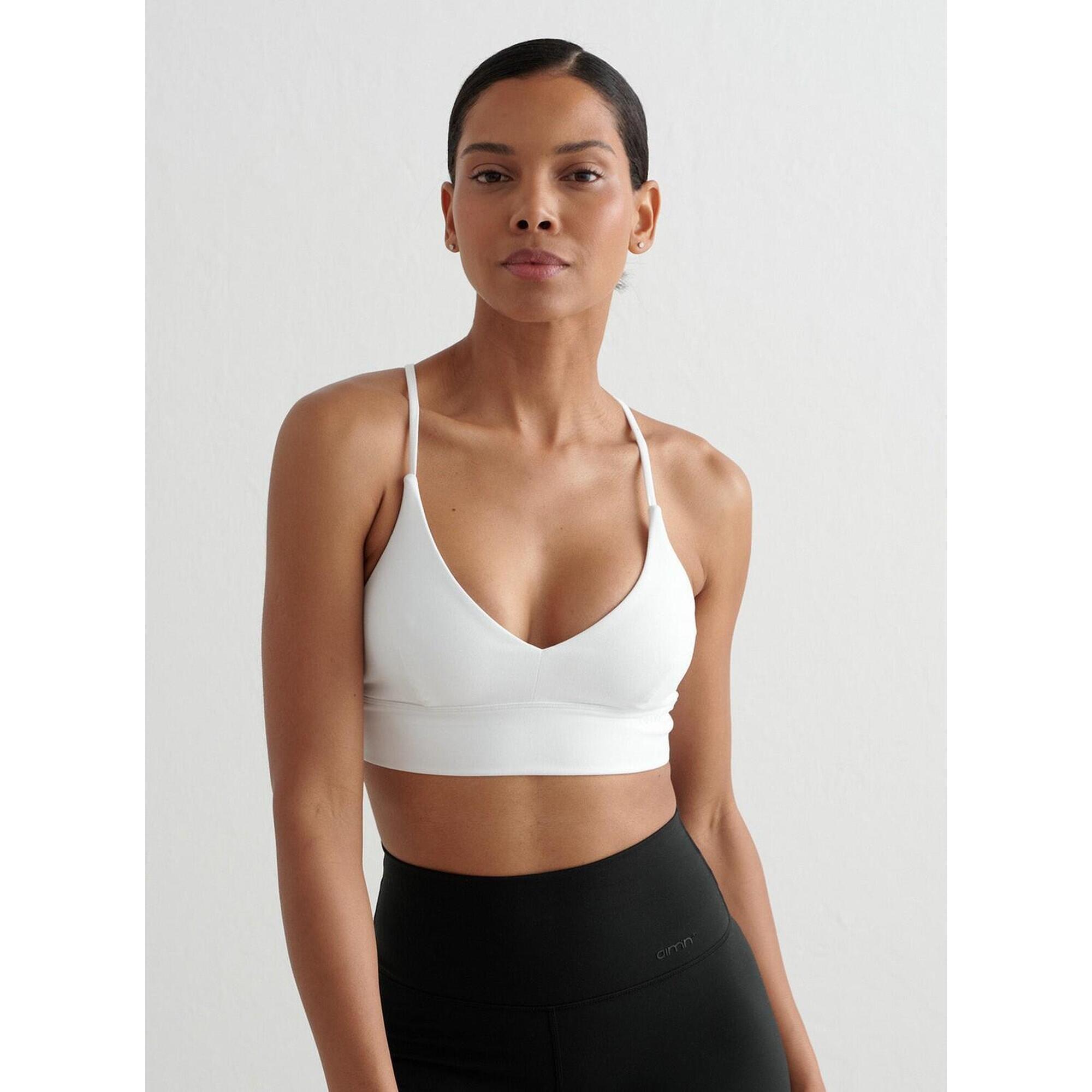 Aim'n - Femme Soutien-gorge De Sport Évacuation De L'Humidité Blanc - Brassière - Blanc - 38 S - Decathlon