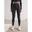 Femme Yoga Leggings Côtelé Sans Couture Gris Foncé