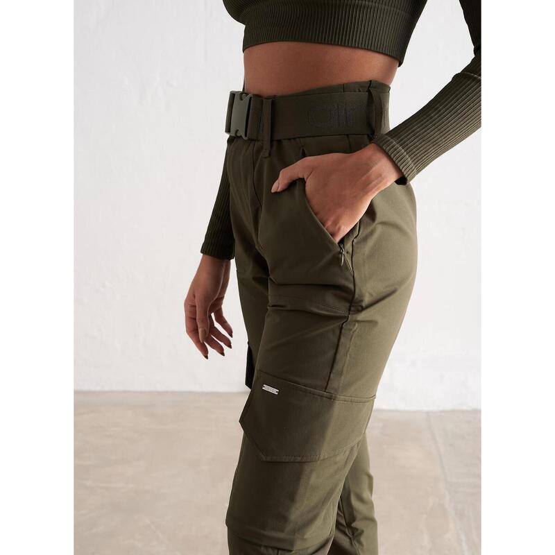 Dames Cargobroek Waterafstotend Khaki