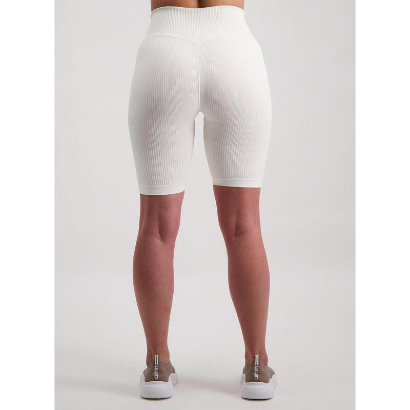 Off-White Ribbed Seamless Biker Shorts