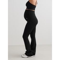 Leggings de maternité de yoga pour femmes avec coup Côtes Sans couture Noir