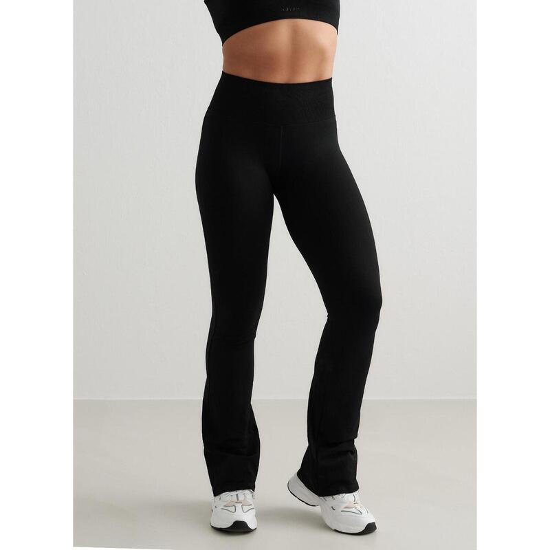 Leggings de yoga pour femmes avec écharpe Sans couture Noir