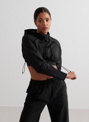 Dames jogging jas kort zwart