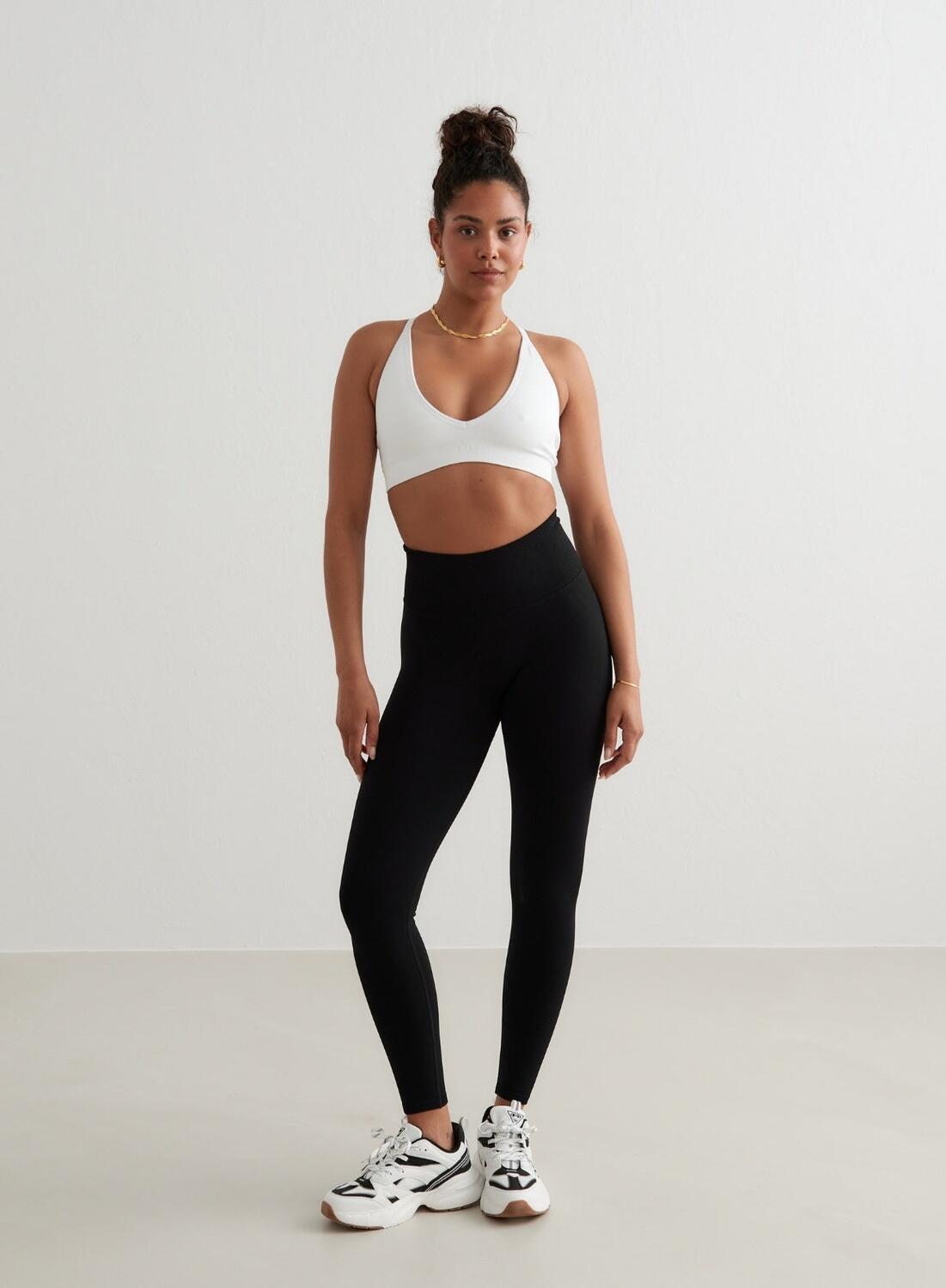 Femme Soutien-gorge de sport Sans Couture à Dos Croisé Blanc 7/7