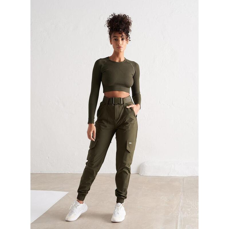 Pantalon Cargo Pants Femme Kaki aim'n