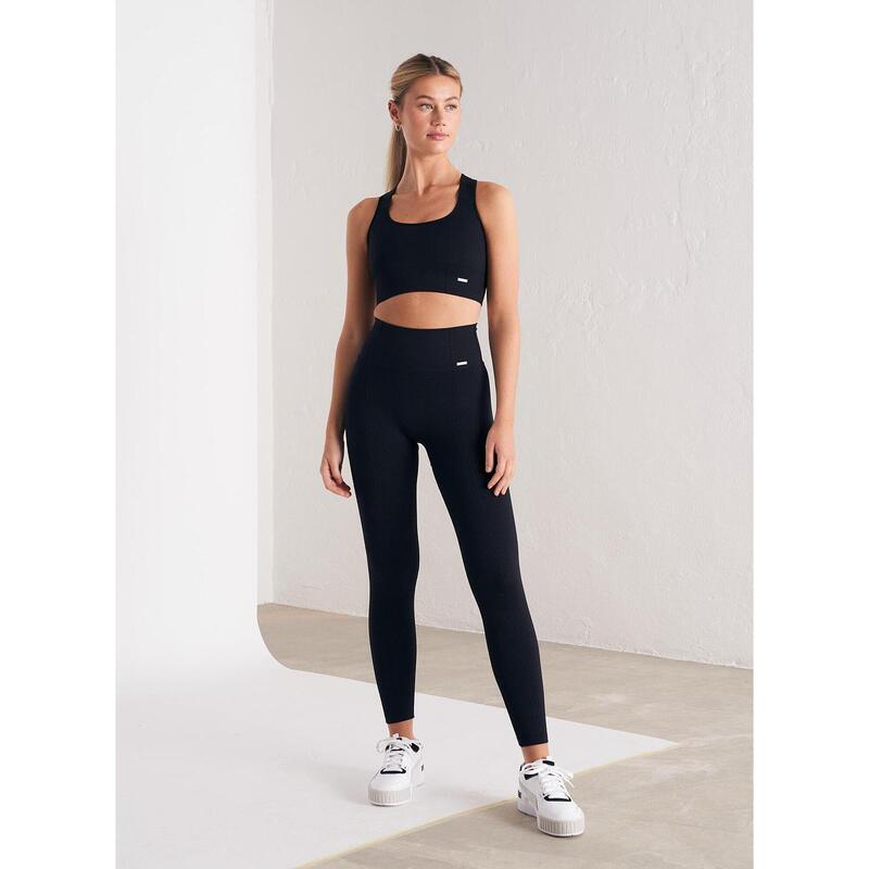 Leggings Luxe Yoga Dames Zwart aim'n