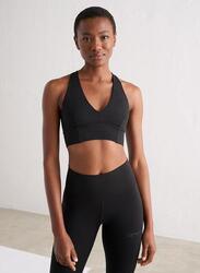 Femme Soutien-gorge de sport Dos Croisé Respirant Noir