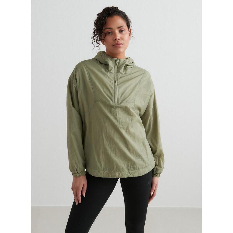 Jassen Leighweight Anorak Hiking Dames Licht Khaki aim'n