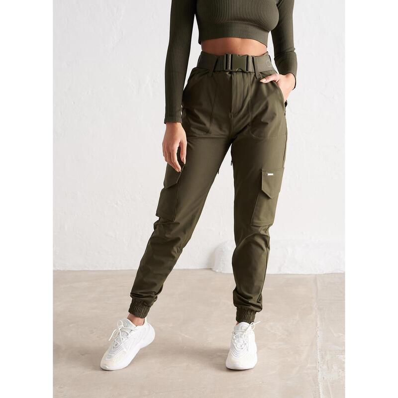 Dames Cargobroek Waterafstotend Khaki