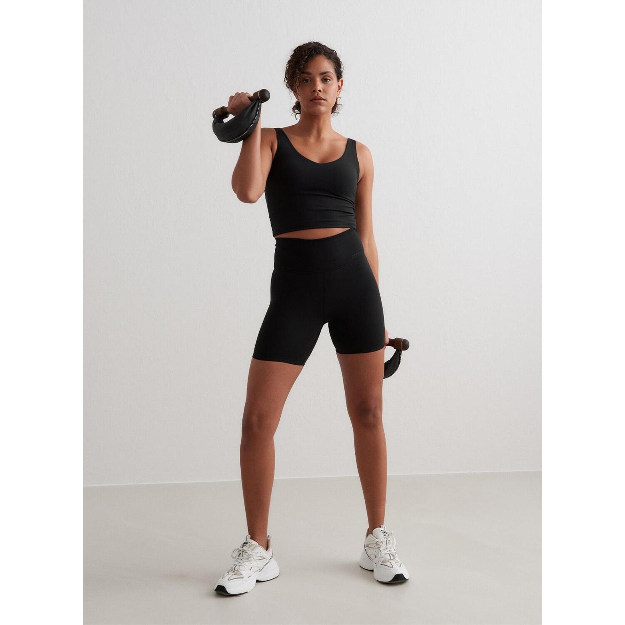 Aim'n - Pantalon De Vélo De Yoga Pour Femmes Midi Évacuant L'Humidité Noir - Shorty De Running - Noir - 36 Xs - Decathlon