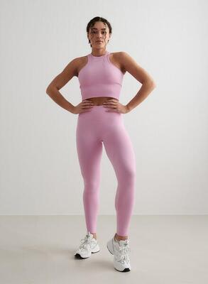 Donna Yoga Leggings Senza Cuciture Beige