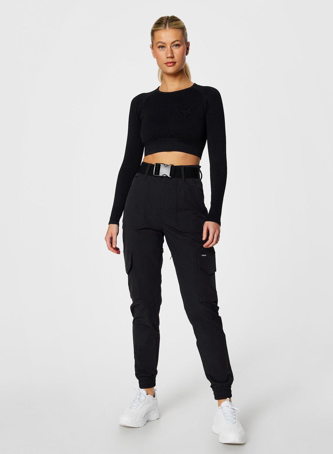 Damen Wandern Cargo-Hose Wasserabweisend Schwarz 4/7