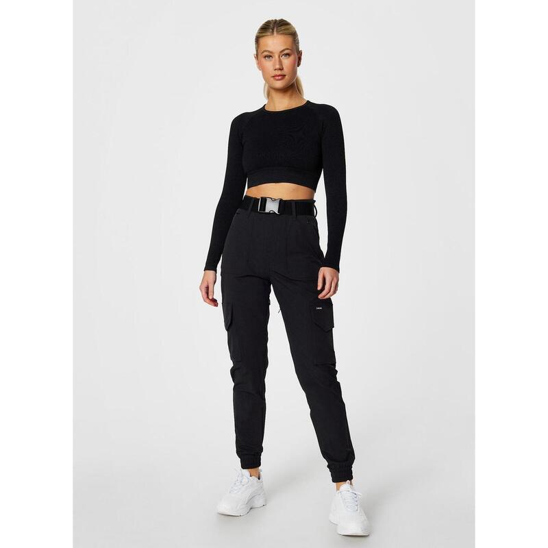 Femme Pantalon Cargo Imperméable Noir