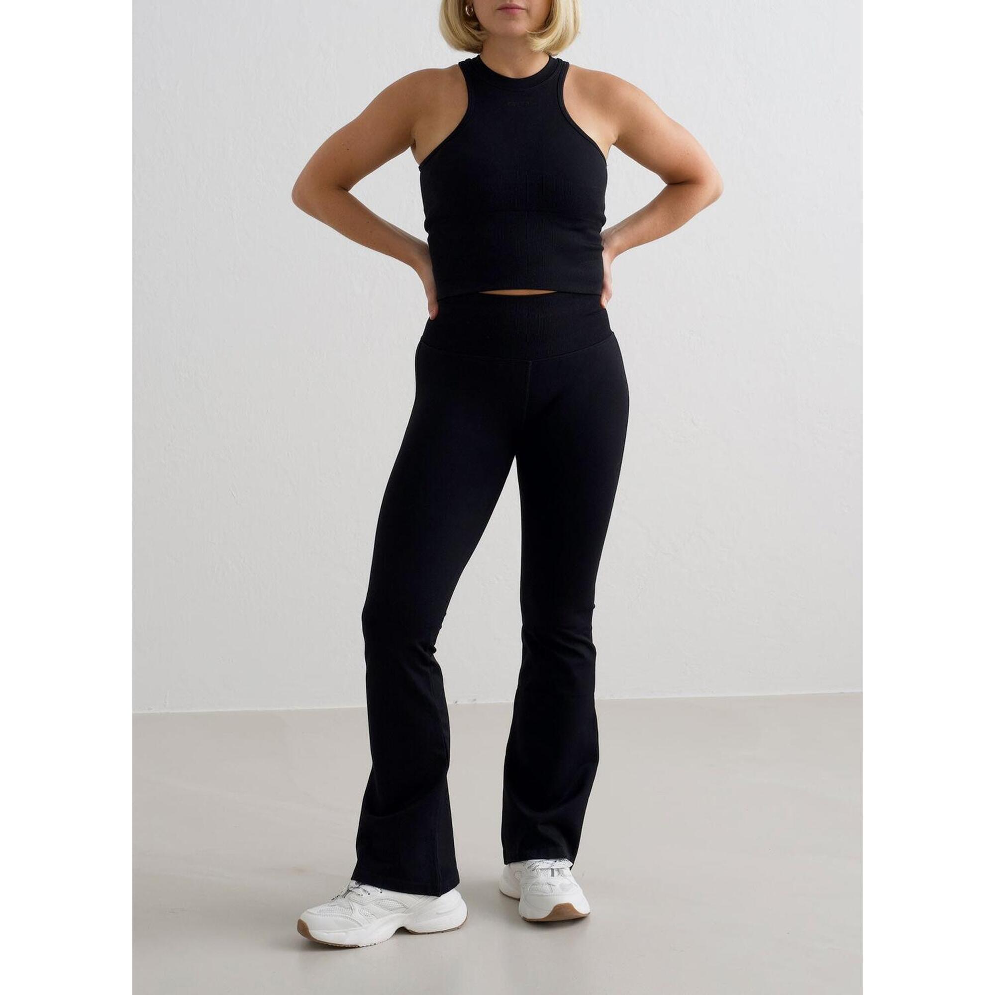 Aim'n - Femme Leggings Petite Évasé Sans Couture Noir - Legging - Noir - 34 2xs - Decathlon
