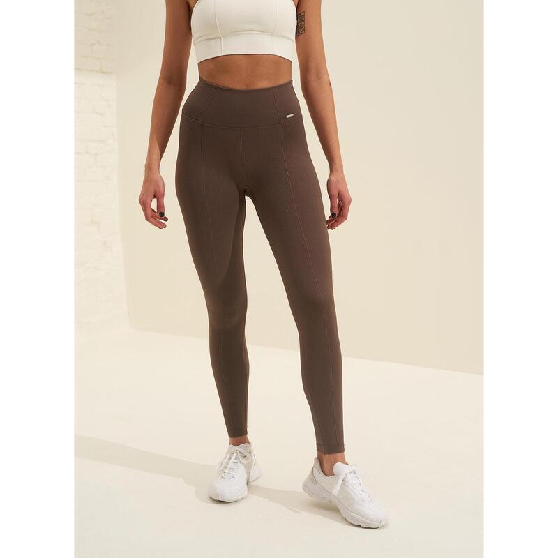 Leggings Luxe Yoga Dames Bruin aim'n