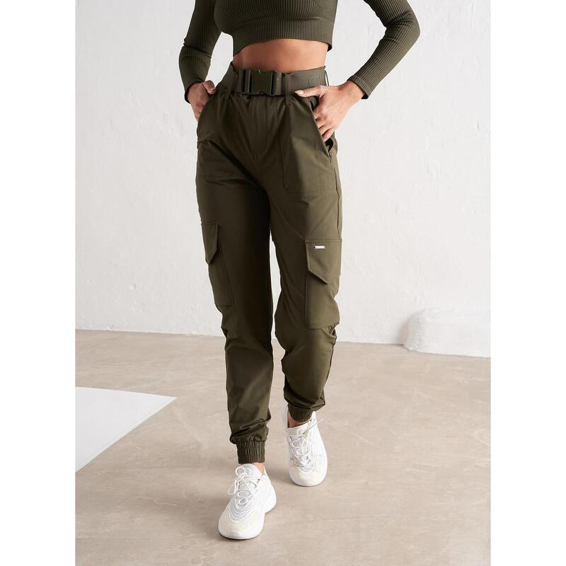 Broek Cargo Broek Dames Khaki aim'n