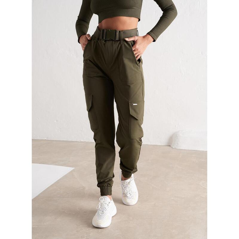 Femme Pantalon Cargo Imperméable Kaki