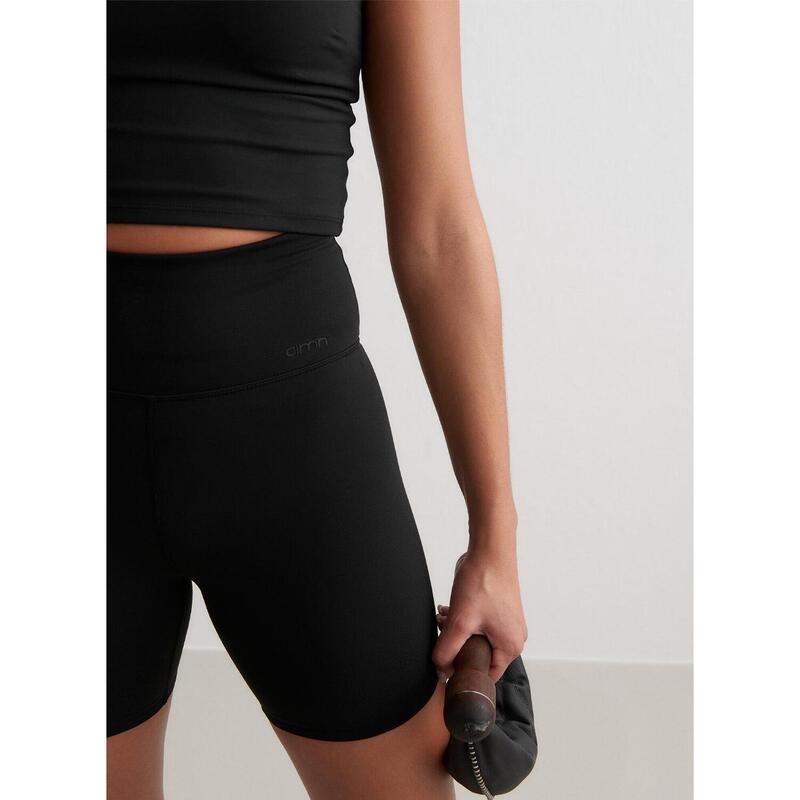 Black Sense Midi Biker Shorts