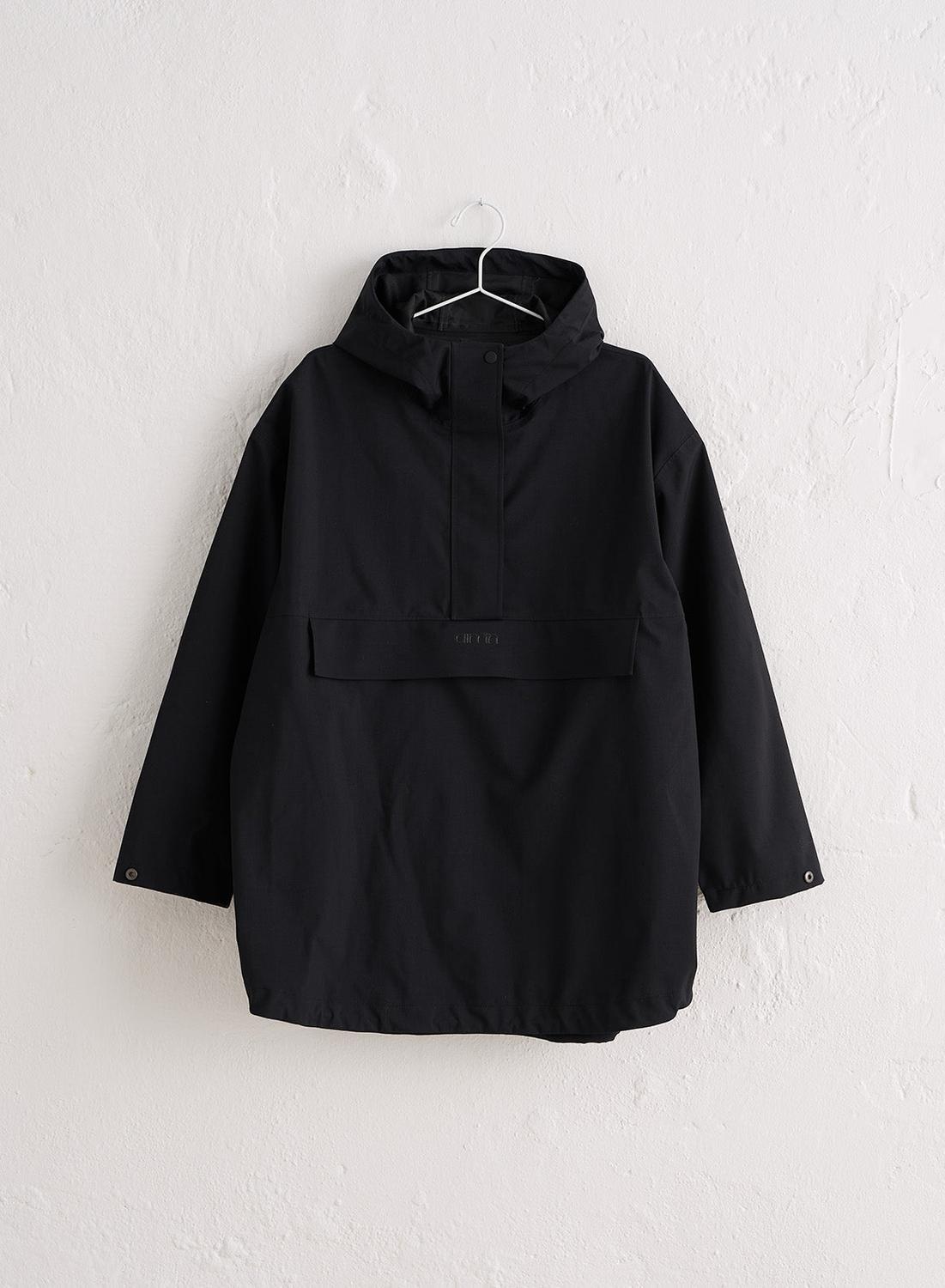 Dames Wandelen Jas Waterdicht Oversized Zwart 7/7