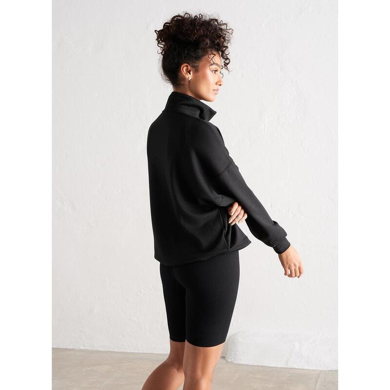 Black Comfy Half Zip