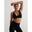 Soutien-gorge de sport pour femmes Yoga Cross Back sans couture noir
