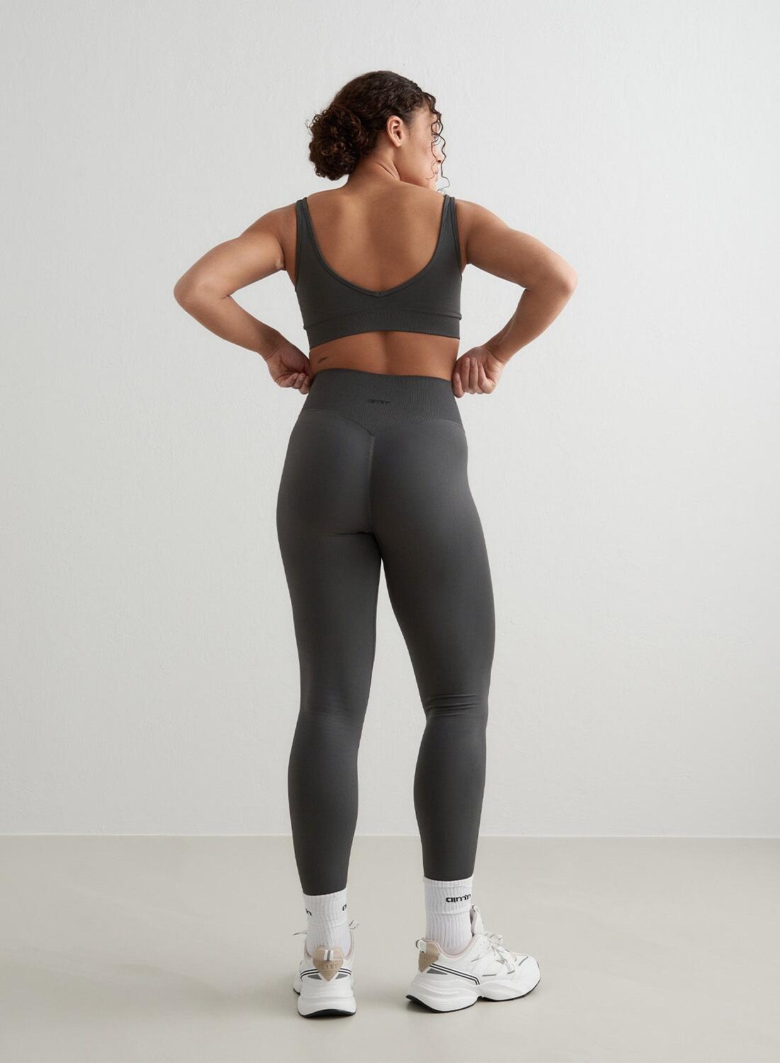 Donna Leggings Senza Cuciture Grigio Scuro 6/7