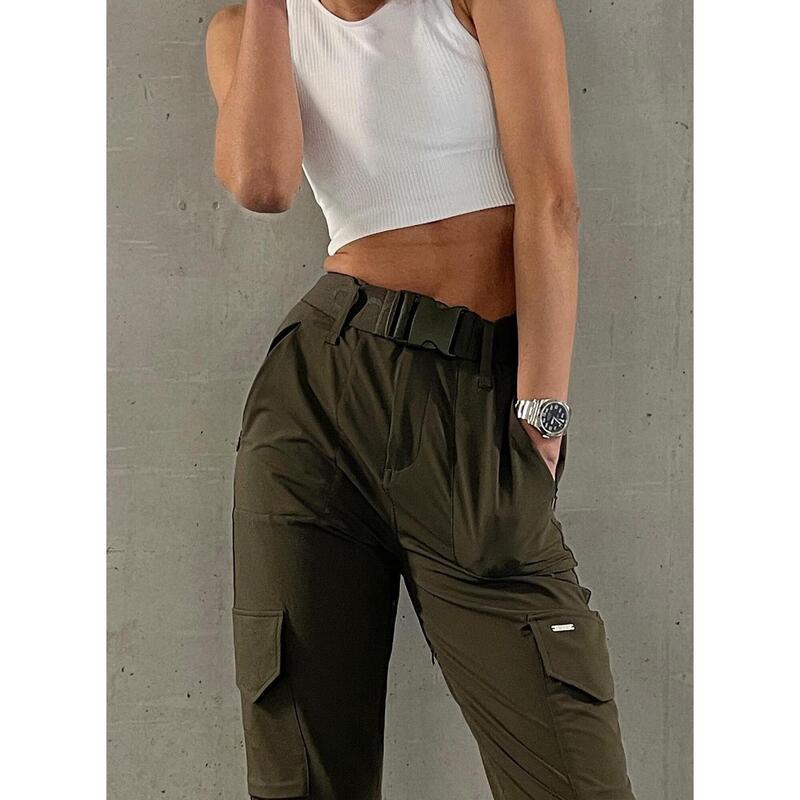 Broek Cargo Broek Dames Khaki aim'n