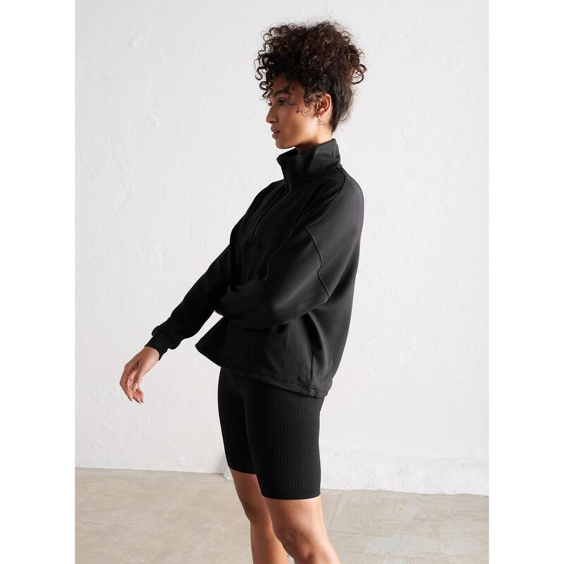 Black Comfy Half Zip